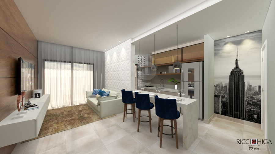 Cozinha com Sala de Estar