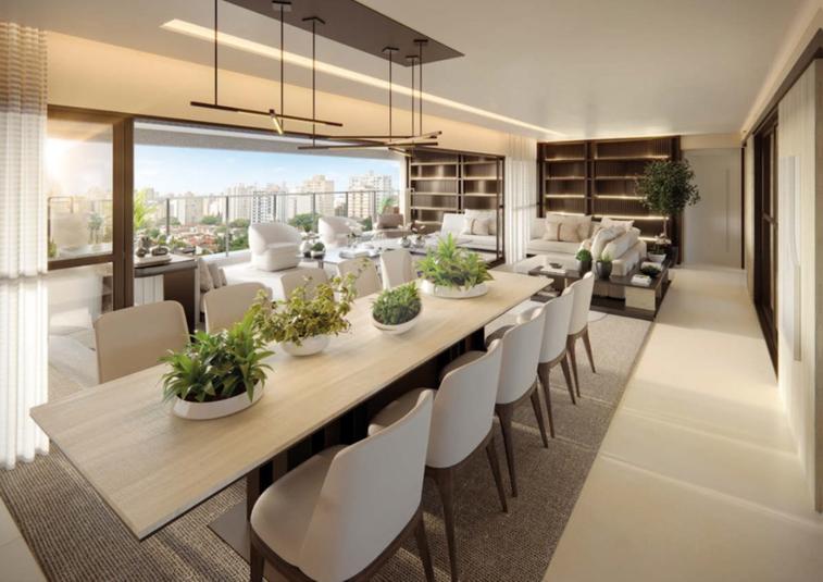 Perspectiva living decorado