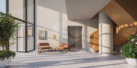 Lobby com pé diretiro triplo