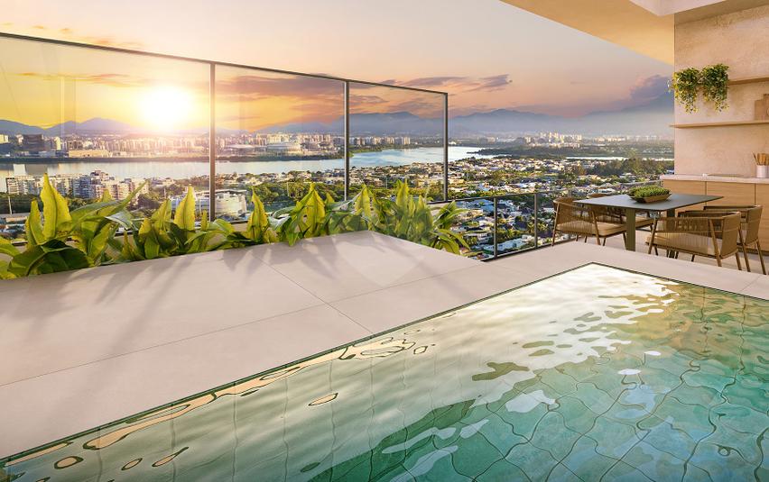 Terraço da Cobertura Duplex - Modelo com 3 suítes