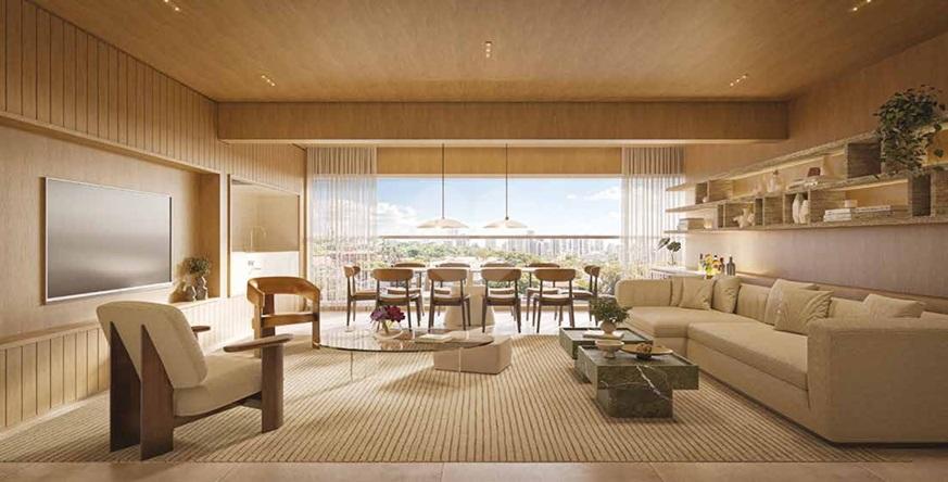 Living Opção 119m com 2 suítes