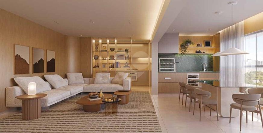 Living Apartamento 119m com 3 suítes