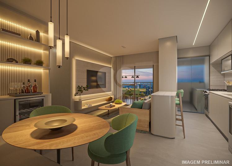 Living 79m com 2 Dormitórios e 1 Suíte
