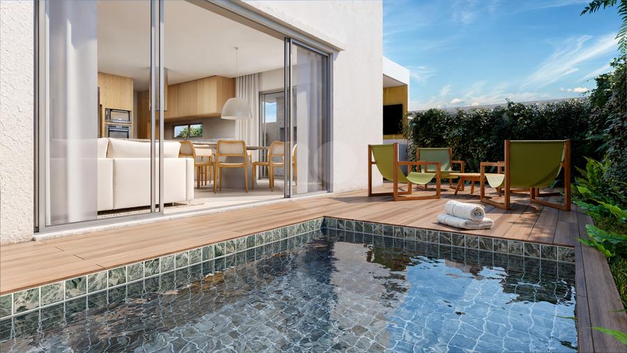 Perspectiva - Quintal com Piscina