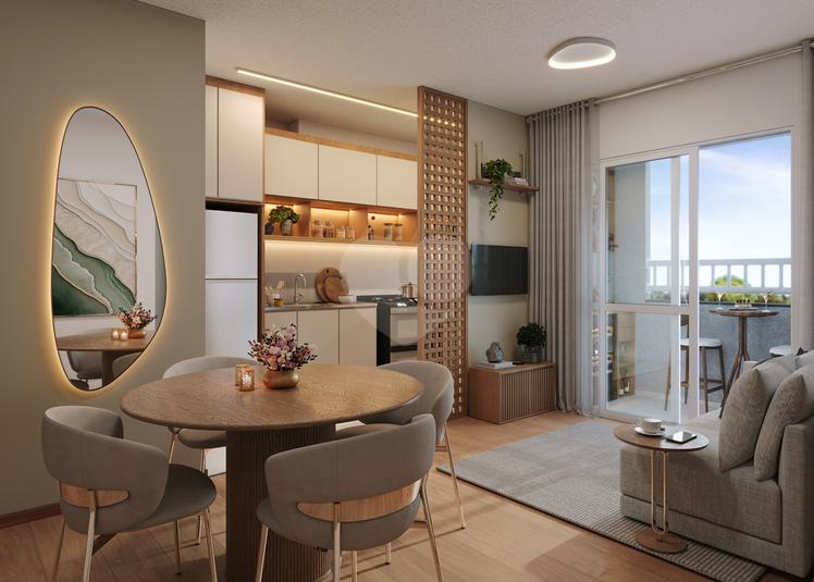 Perspectiva - Sala e Cozinha