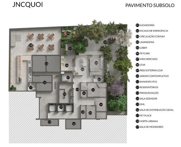 Implantação - subsolo loja