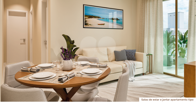 Apartamento tipo decorado