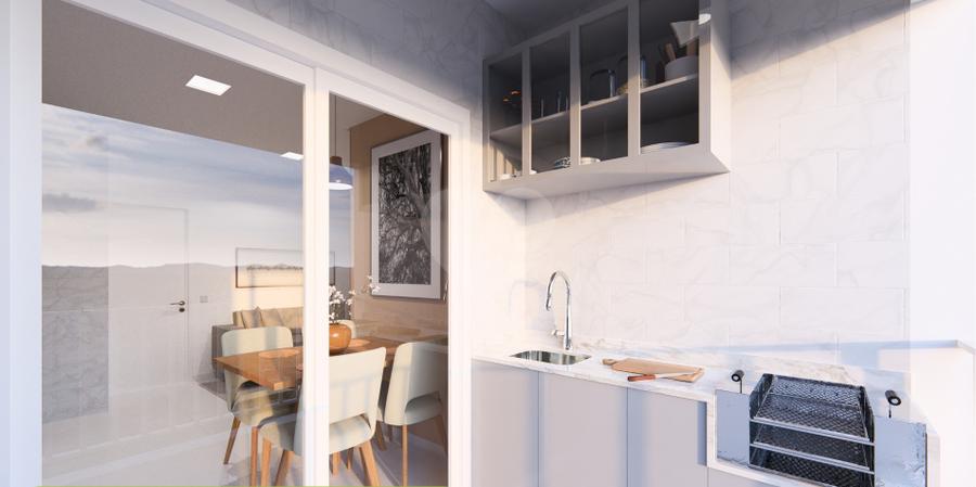 Perspectiva - Varanda com Churrasqueira