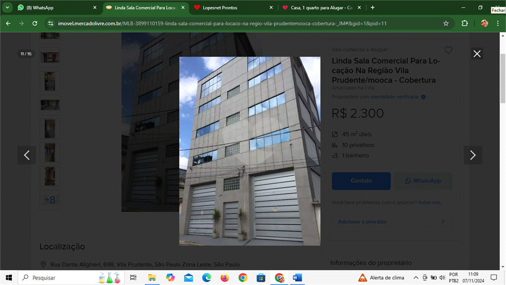 Aluguel Salas São Paulo Vila Prudente REO1035546 11