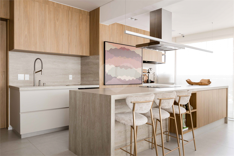 Cozinha integrada com churrasqueira