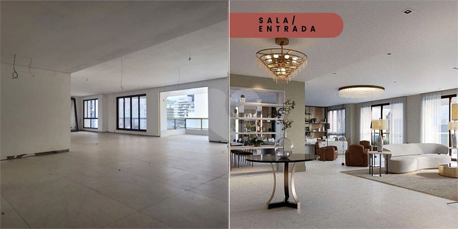 Sugestão "antes e depois" para decoração