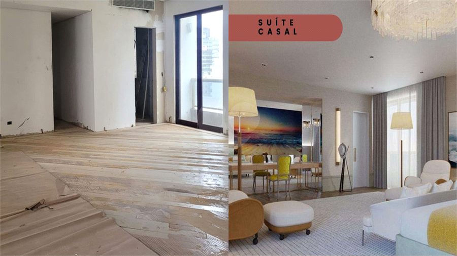 Sugestão "antes e depois" para decoração