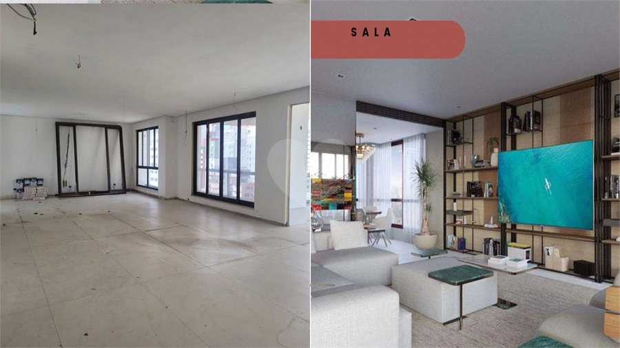 Sugestão "antes e depois" para decoração