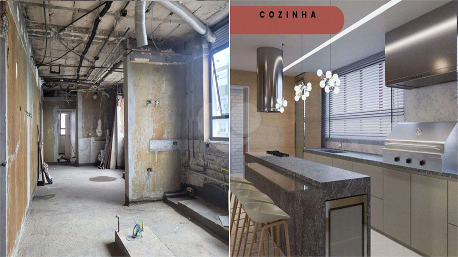 Sugestão "antes e depois" para decoração