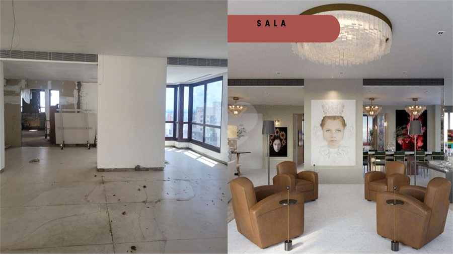 Sugestão "antes e depois" para decoração
