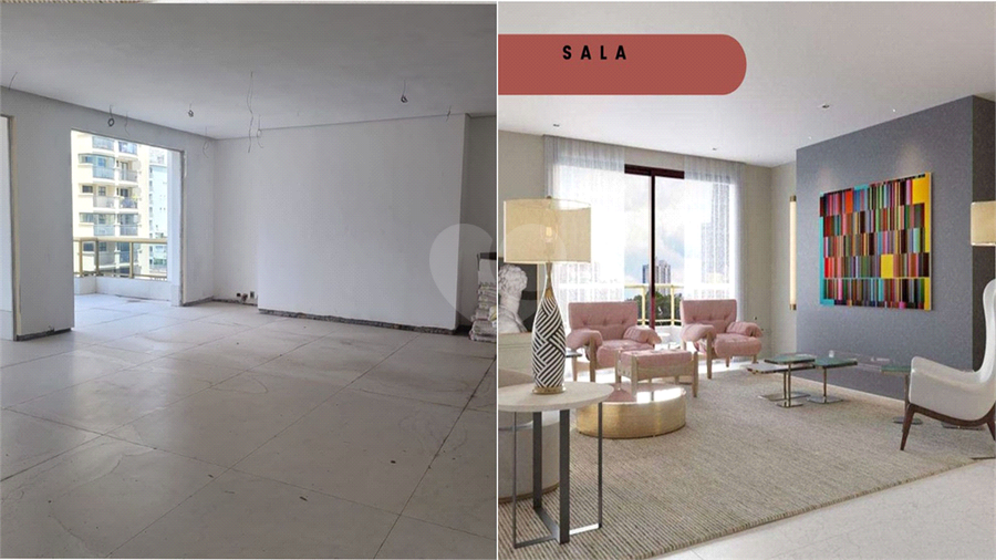 Sugestão "antes e depois" para decoração