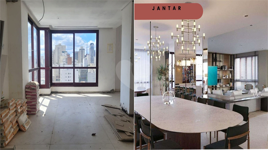 Sugestão "antes e depois" para decoração