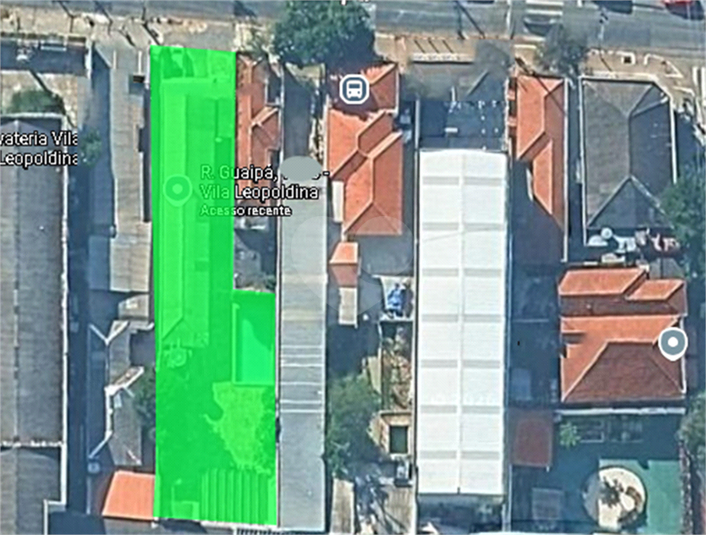 Vistá áera do terreno de 518m²
