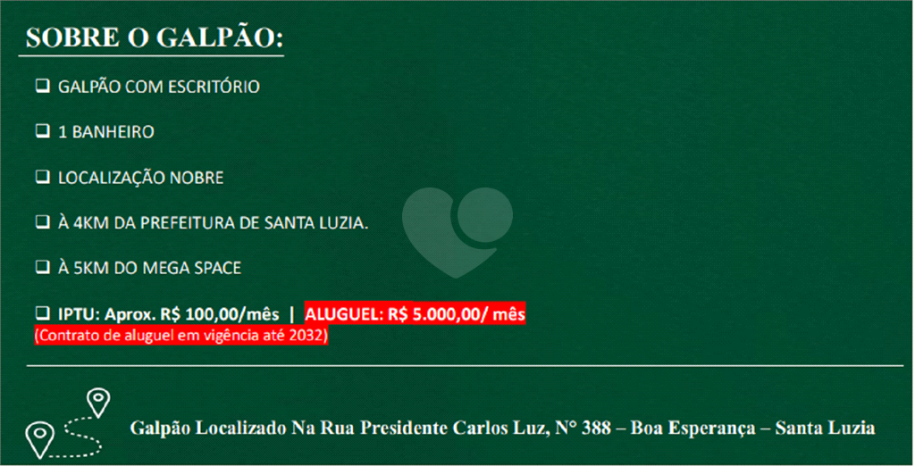 Venda Galpão Santa Luzia Boa Esperança REO800001 12