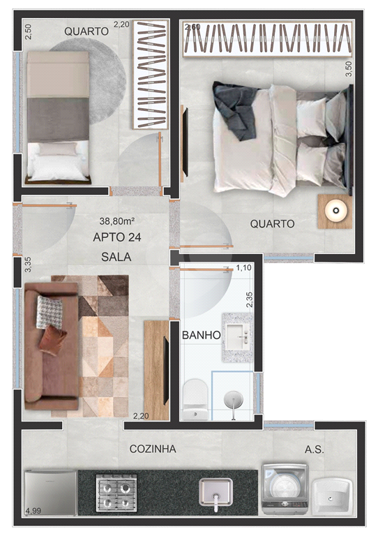 Venda Apartamento São Paulo Parque Peruche REO825559 2