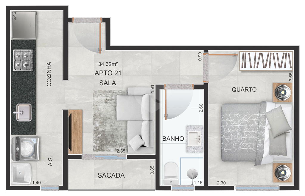 Venda Apartamento São Paulo Parque Peruche REO825559 1