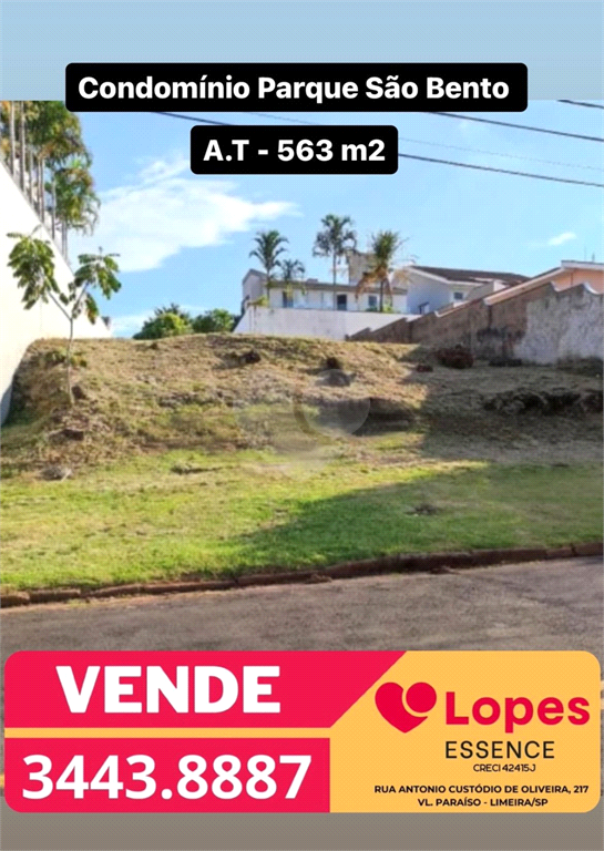 Venda Terreno Limeira Parque São Bento REO973554 1