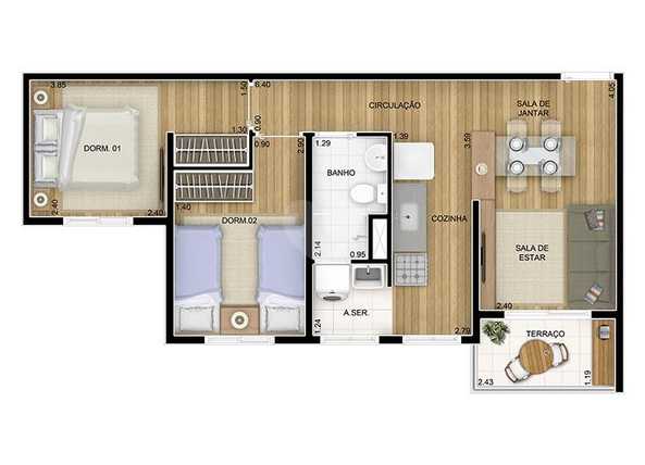 Apartamento 47m²