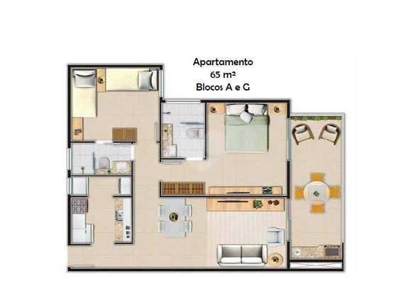 Apartamento 65m²