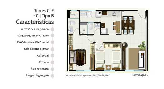 Apartamento 57m²