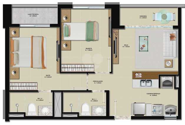 Apartamento 48m²