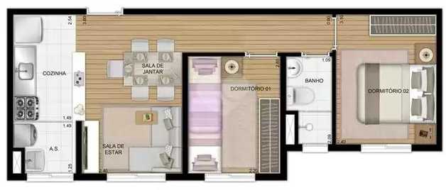 Apartamento 40m²