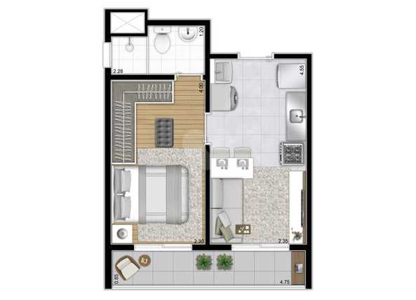 Apartamento 31m²