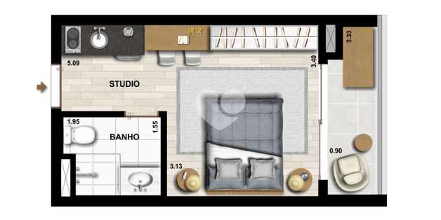 Apartamento 23m²