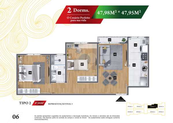 Apartamento 47m²