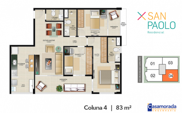 Apartamento 83m²