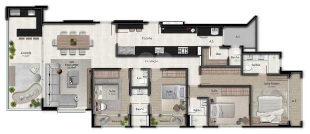 Apartamento 166m²