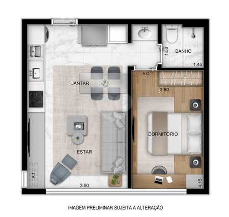 Apartamento 38m²