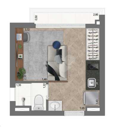 Apartamento 18m²