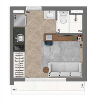 Apartamento 18m²