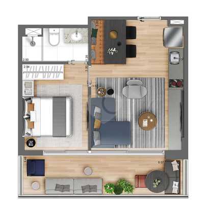 Apartamento 43m²