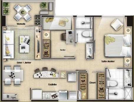 Apartamento 61m²