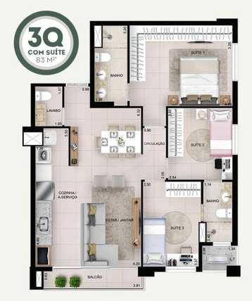 Apartamento 83m²