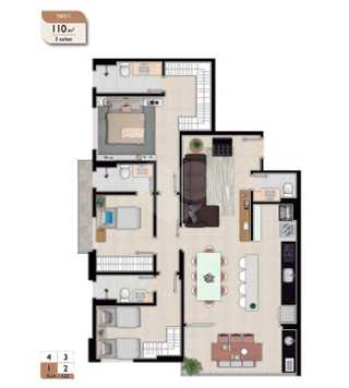 Apartamento 110m²