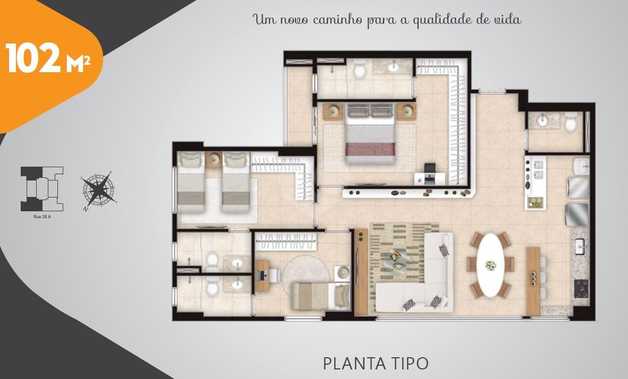 Apartamento 102m²