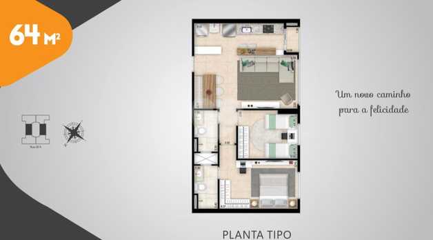 Apartamento 64m²