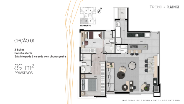 Apartamento 89m²