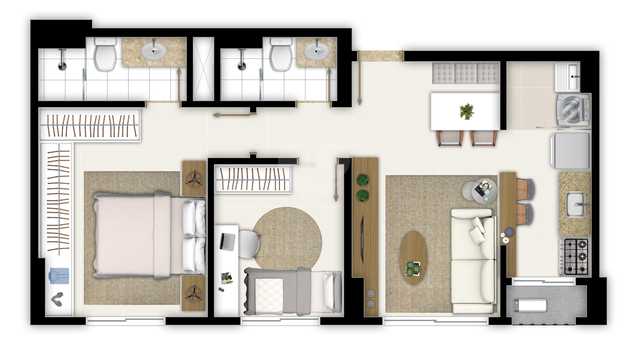 Apartamento 57m²