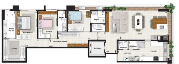 Apartamento 167m²