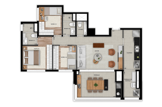 Apartamento 95m²