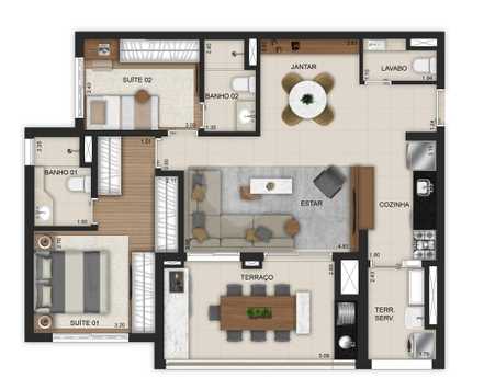 Apartamento 89m²
